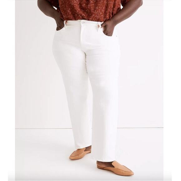Madewell The Mid-Rise Perfect Vintage Straight Jean in Tile White - Picture 1 of 10